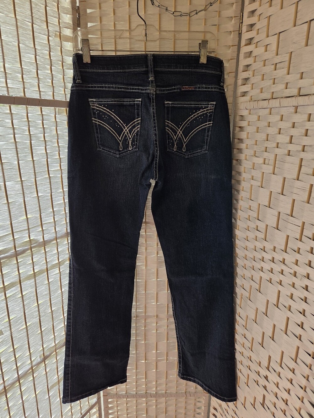 Q Baby Wrangler Dark Wash Jeans with White Stitching Accent